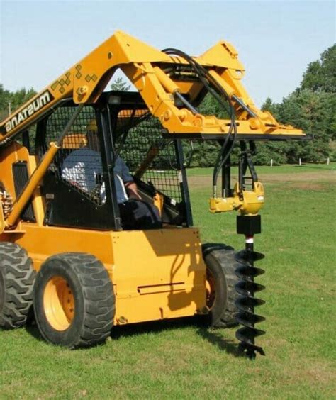 skid steer post hole digger 16|loader mounted post hole digger.